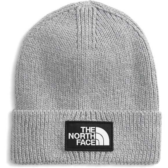 The North Face Men Grey Heather Cuffed Beanie Classic Fit Rib Knit Winter Hat - Picture 1 of 3